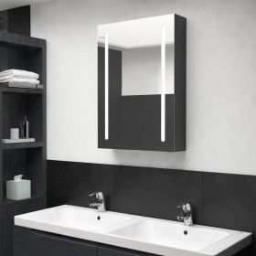 Glossy black LED mirror bathroom cabinet 50x13x70 cm by vidaXL, bathroom vanities - Ref: Foro24-326496, Price: 117,77 €, Disc...