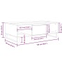 Glanzender weißer Couchtisch aus Ingenieurholz 104x60x35 cm von , Couchtisch - Ref: Foro24-827094, Preis: 123,83 €, Rabatt: %