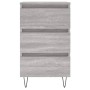 Bedside table made of gray Sonoma engineered wood, measuring 40x35x69 cm. by , Nightstands - Ref: Foro24-826936, Price: 55,24...