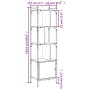 Shelf with brown oak wood door 44.5x30x154.5 cm by , Bookcases and shelves - Ref: Foro24-833357, Price: 72,24 €, Discount: %