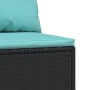 Mittlere Gartensofas mit 2 Kissen aus schwarzem synthetischem Rattan von , Outdoor-Sofas - Ref: Foro24-319802, Preis: 131,79 ...