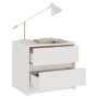 Nachttische, 2 Stück Massivholz Kiefer Weiß 40x30,5x35,5cm von , Nachttische - Ref: Foro24-808076, Preis: 86,33 €, Rabatt: %