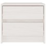 Nachttische, 2 Stück Massivholz Kiefer Weiß 40x30,5x35,5cm von , Nachttische - Ref: Foro24-808076, Preis: 86,33 €, Rabatt: %