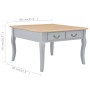 Mesa de centro de madera gris 80x80x50 cm | Foro24.es | Tu tienda online para hogar, jardín y más Foro24.es