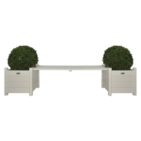 Maceteros blancos con banco, Esschert Design CF33W de , Maceteros y jardineras - Ref: Foro24-404626, Precio: 190,18 €, Descue...