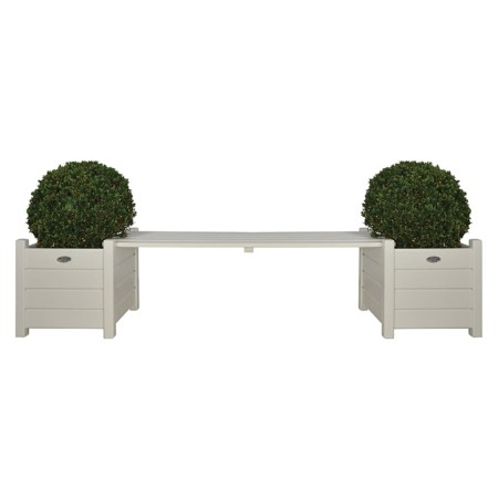 Weiße Pflanzgefäße mit Bank, Esschert Design CF33W von , Töpfe und Pflanzgefäße - Ref: Foro24-404626, Preis: 190,18 €, Rabatt: %