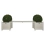 White planters with bench, Esschert Design CF33W by , Pots and planters - Ref: Foro24-404626, Price: 190,18 €, Discount: %