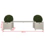 White planters with bench, Esschert Design CF33W by , Pots and planters - Ref: Foro24-404626, Price: 190,18 €, Discount: %