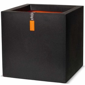 Capi Square Urban Smooth Black Planter 40x40x40 cm KBL903 by , Pots and planters - Ref: Foro24-424342, Price: 101,53 €, Disco...