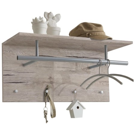 FMD Wandgarderobe in Sandeiche 72x29,3x34,5 cm von , Hut- und Garderobenständer - Ref: Foro24-428780, Preis: 79,45 €, Rabatt: %