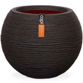 Capi Vase Nature Ribbed round black 62x48 cm KBLR271 by , Pots and planters - Ref: Foro24-424218, Price: 203,29 €, Discount: %