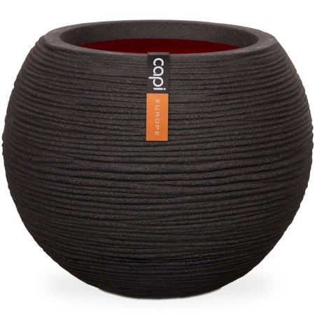 Capi Vase Nature Rib rund schwarz 62x48 cm KBLR271 von , Töpfe und Pflanzgefäße - Ref: Foro24-424218, Preis: 203,29 €, Rabatt: %