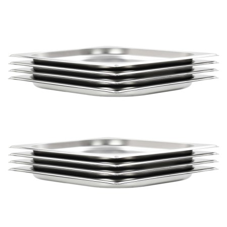 Gastronorm-Behälter 8 Stück GN 1/2 20 mm Edelstahl von , Eimer für Dampftische - Ref: Foro24-50885, Preis: 37,38 €, Rabatt: %