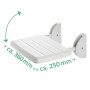 RIDDER Folding shower seat Eco white by , Shower seats and benches - Ref: Foro24-429778, Price: 57,39 €, Discount: %