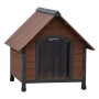 @Pet Hundehütte aus braunem rustikalem Kunststoffklappen 102x82x87 cm von , Hundehütten - Ref: Foro24-441161, Preis: 238,06 €...