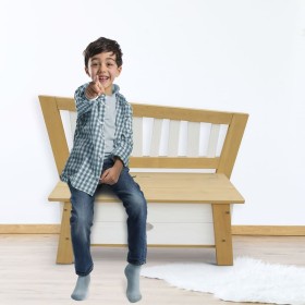 AXI Brown and White Corky Storage Bench by , Benches for halls and storage - Ref: Foro24-441646, Price: 112,68 €, Discount: %