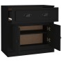 Black plywood sideboard 70x35.5x67.5 cm by , Sideboards - Ref: Foro24-816425, Price: 94,72 €, Discount: %