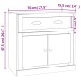 Black plywood sideboard 70x35.5x67.5 cm by , Sideboards - Ref: Foro24-816425, Price: 94,72 €, Discount: %
