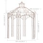 Ancient brown 3m iron garden pergola by , Tents and gazebos - Ref: Foro24-45438, Price: 558,79 €, Discount: %