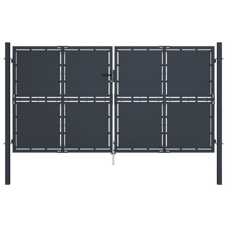 Anthrazitgraue Gartentür aus Stahl 300x175 cm von , Gartentore - Ref: Foro24-144527, Preis: 600,45 €, Rabatt: %