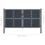 Anthracite grey steel garden gate 300x175 cm by , garden gates - Ref: Foro24-144527, Price: 600,45 €, Discount: %