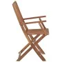 Folding garden chairs 2 units and solid acacia wood cushions by vidaXL, Garden chairs - Ref: Foro24-3064609, Price: 146,24 €,...
