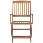 Folding garden chairs 2 units and solid acacia wood cushions by vidaXL, Garden chairs - Ref: Foro24-3064609, Price: 146,24 €,...