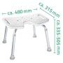 RIDDER White bathroom stool 150 kg A0050501 by , Shower seats and benches - Ref: Foro24-421604, Price: 73,11 €, Discount: %