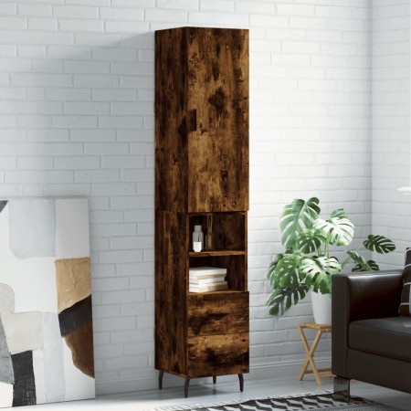 Smoked oak plywood sideboard 34.5x34x180 cm by , Sideboards - Ref: Foro24-3198934, Price: 112,47 €, Discount: %