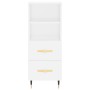 Hoher Schrank aus weißem Sperrholz 34,5x34x180 cm von , Sideboards - Ref: Foro24-3199281, Preis: 108,56 €, Rabatt: %