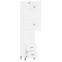 Aparador alto madera contrachapada blanco 34,5x34x180 cm de , Aparadores - Ref: Foro24-3198929, Precio: 111,72 €, Descuento: %