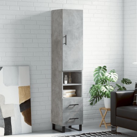 Gray concrete plywood sideboard 34.5x34x180 cm by , Sideboards - Ref: Foro24-3198941, Price: 110,34 €, Discount: %