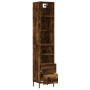 Rauchiger Eichenfurnier-Holzschrank 34,5x34x180 cm von , Sideboards - Ref: Foro24-3189778, Preis: 100,67 €, Rabatt: %