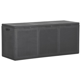 Caja de almacenaje para jardín 270 L PP ratán negra de , Cajas de almacenaje para exteriores - Ref: Foro24-151229, Precio: 11...