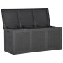 Garden storage box 270 L black rattan PP by , Outdoor storage boxes - Ref: Foro24-151229, Price: 115,94 €, Discount: %