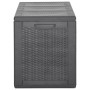 Aufbewahrungsbox für den Garten 270 L PP Rattan Schwarz von , Aufbewahrungsboxen für den Außenbereich - Ref: Foro24-151229, P...