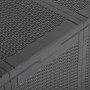 Aufbewahrungsbox für den Garten 270 L PP Rattan Schwarz von , Aufbewahrungsboxen für den Außenbereich - Ref: Foro24-151229, P...