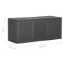 Aufbewahrungsbox für den Garten 270 L PP Rattan Schwarz von , Aufbewahrungsboxen für den Außenbereich - Ref: Foro24-151229, P...