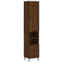 Hoher Schrank aus braunem Eichenfurnierholz 34,5x34x180 cm. von , Sideboards - Ref: Foro24-3198936, Preis: 119,80 €, Rabatt: %