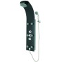 SCHÜTTE Glass shower panel with black LANZAROTE thermostatic mixer by , shower heads - Ref: Foro24-435035, Price: 353,40 €, D...