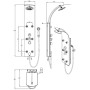 SCHÜTTE Glass shower panel with black LANZAROTE thermostatic mixer by , shower heads - Ref: Foro24-435035, Price: 353,40 €, D...