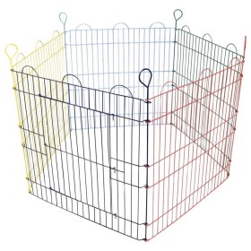 FLAMINGO Rabbit corral 5 pieces Pentagon taupe 90x60 cm multicolor by , Cages and habitats for small animals - Ref: Foro24-43...