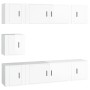 TV-Möbel-Set, 7-teilig, aus weiß glänzendem Sperrholz. von , TV-Möbel - Ref: Foro24-3188664, Preis: 284,77 €, Rabatt: %