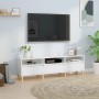 TV-Möbel aus glänzend weißem Sperrholz, 150x30x44,5 cm. von , TV-Möbel - Ref: Foro24-831911, Preis: 95,25 €, Rabatt: %