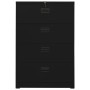 Schwarzer Stahlschrank 90x46x134 cm von , Aktenschränke - Ref: Foro24-336296, Preis: 368,69 €, Rabatt: %
