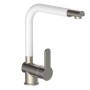SCHÜTTE High spout sink mixer RIO stainless steel white matte by , Faucets - Ref: Foro24-435061, Price: 90,59 €, Discount: %