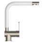 SCHÜTTE High spout sink mixer RIO stainless steel white matte by , Faucets - Ref: Foro24-435061, Price: 90,59 €, Discount: %