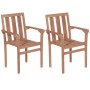 Stapelbare Gartenstühle, 2 Stück Massivholz aus Teakholz von , Gartenstühle - Ref: Foro24-44725, Preis: 289,37 €, Rabatt: %