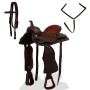 Westernsattel, Kopfstück und Brustblatt aus echtem Leder, 16 Zoll, braun. von , Rahmen - Ref: Foro24-91348, Preis: 224,24 €, ...