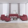 Sofagarnitur mit 4-teiligen Kissen, Stoff in Weinrot. von , Sofas - Ref: Foro24-3201442, Preis: 627,25 €, Rabatt: %